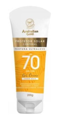 Protetor Solar Corporal Australian Gold Gel Creme Fps70 200g