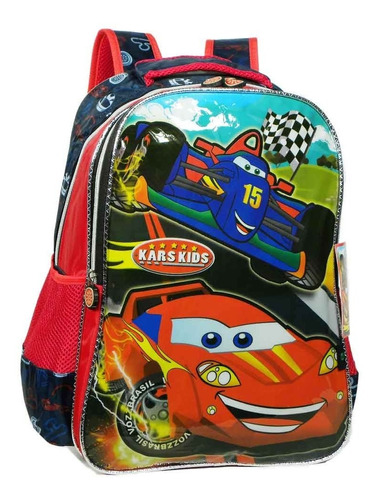 Mochila Escolar Infantil Menino Formula 1 Kars Kids Costas G