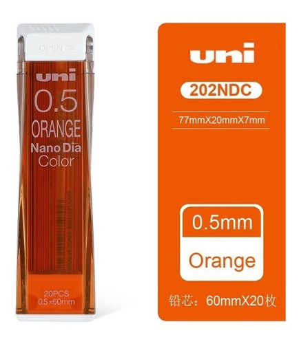 Puntillas 0.5 Color Naranja Uni Nano Dia Dibujo Minas