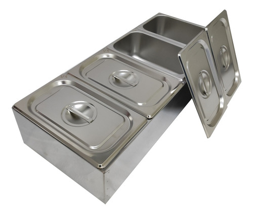 Condimentadora Pizzarola Bancada Inox 4 Cubas Com Gelo X
