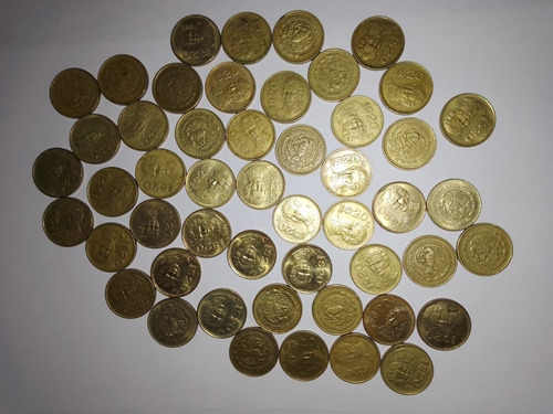 Lote De 50 Monedas De 20 Pesos  Gpe. Victoria De 1985 Y 1988