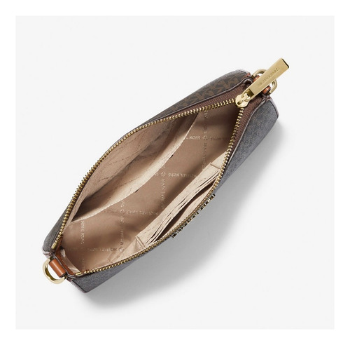 Bolsa Michael Kors Original Jet Set Logo Brown + Airpod Case