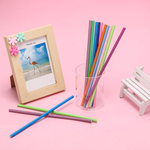 Pajitas Biodegradables Multicolor De 200 Unidades