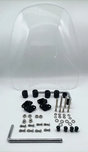 Parabrisas Moto Custom, Universal Con Soportes, Envio Gratis