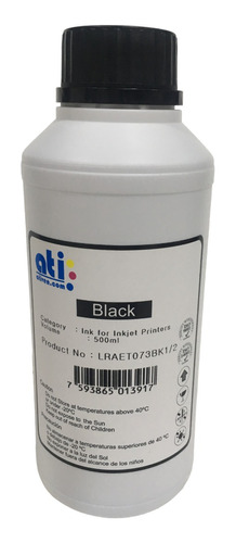 Tinta Epson Ati Negro Black 1/2 Litro 500ml Sgi