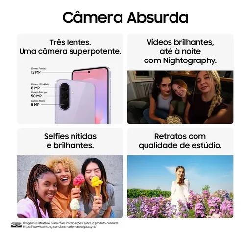 Celular Samsung Galaxy A37 5G 256GB, 8GB RAM, Câmera 50MP