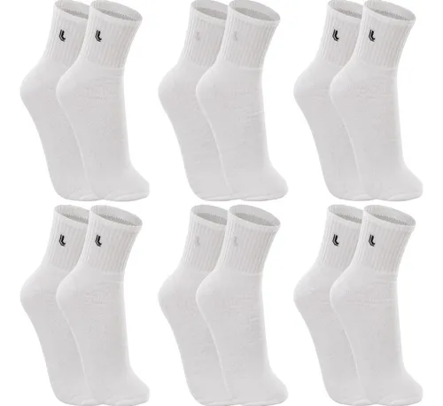Kit 6 Pares Meias Lupo Cano Médio Esportivas Academia