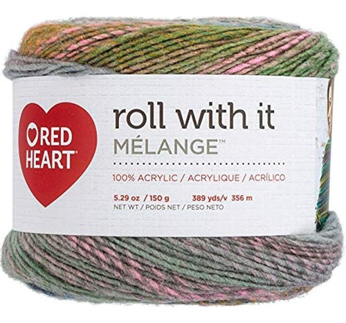 Red Heart Roll With It Melange Green Room