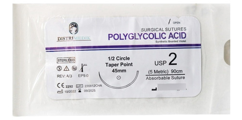 Sutura Absorbible #2 (acido Polyglycolico)