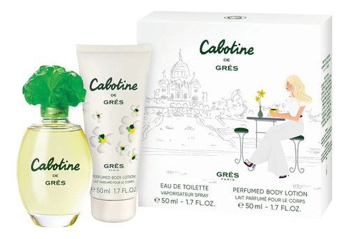 Conjunto de perfume feminino Gres Cabotine Edt 50ml + de loção corporal