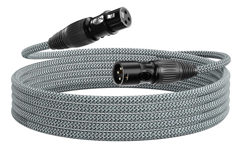 Cable Para Micrófono Huaham Xlr A Xlr, 3 Clavijas, 10 Metros