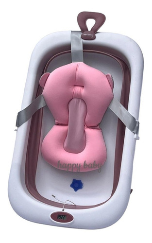 Bañera Tina Para Bebe Plegable Con Termometro +  Maya 