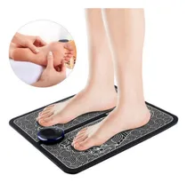 Comprar EMS Masajeador de Pies, Almohadilla de Masaje para Pies EléCtrica Plegable, Estimulador Muscular Recargable 8 Modo 19 Engranajes, para Aliviar el Dolor Muscular en los Pies