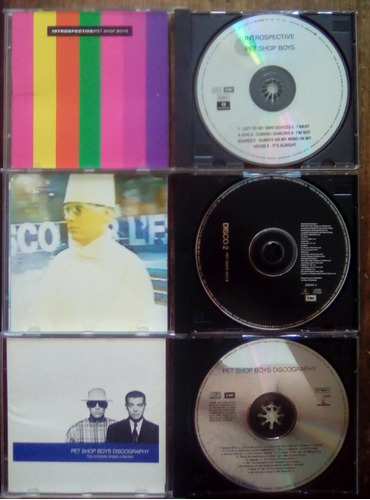 3x Cd (nm Pet Shop Boys Discography Introspective Disco2 Kit