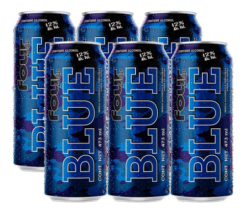 Bebida Alcohólica Preparada Four Loko Blue 6 Piezas