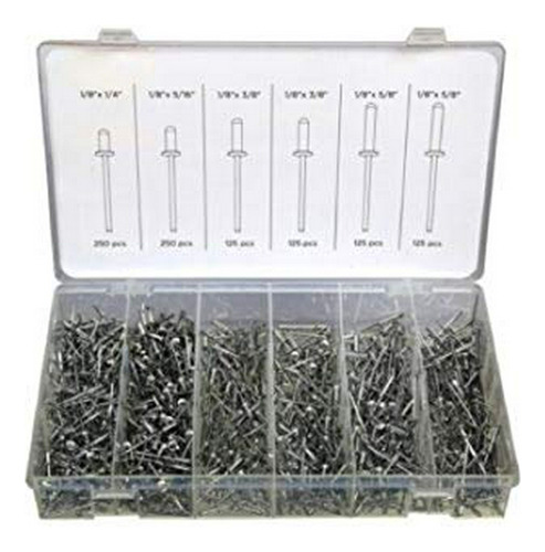 1-8  Aluminum Blind Pop Rivet Assortment 4 Hand-air Riveter 