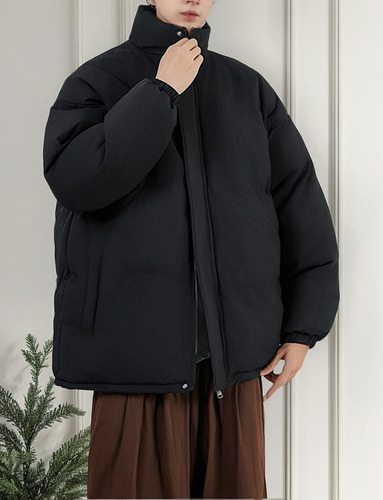 Abrigo Holgado De Algodón Con Cuello Alto Para Invierno, Cha