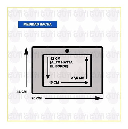 Vanitory Laqueado Blanco Vidrio C/ Cajones Bacha Loza 70 Cm