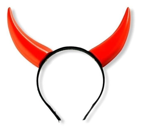 Vincha Diabla Diablo Rojo Halloween Disfraz Accesorio X 6 U.