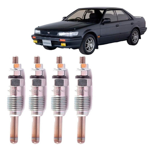 Set 4 Bujia Incandescente Para Nissan Bluebird 2.0 Ld2 82-85