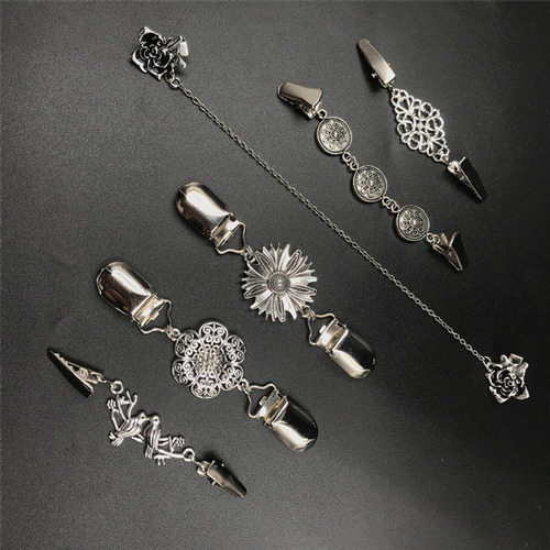 6 Elegantes Clips For Suéteres, Camisas, Broches Y Vestidos