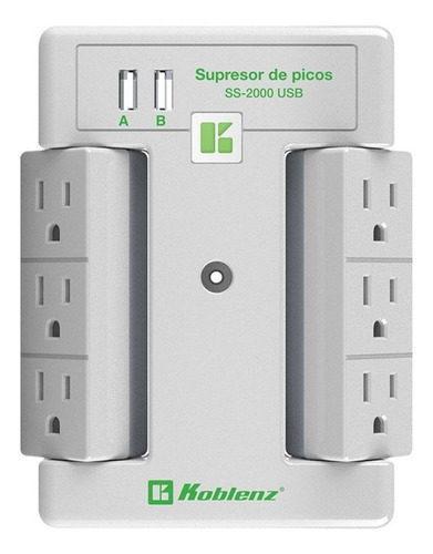 Supresor Koblenz Ss-2000 Usb Contactos Giratorios