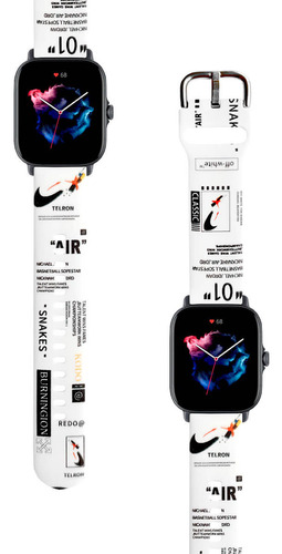 Correa Compatible Con Amazfit Gts 3 Nike Air Blanco