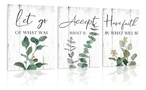 Citas Inspiradoras Arte De Pared De Oficina: Let Go Accept H