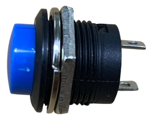 5x Chave Push Button Tipo Start-bujão R13-507 Azul
