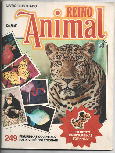 Álbum Figurinha - Reino Animal - Completo Com Encarte  1981 