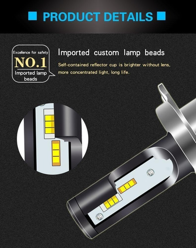 Kit De Faróis Led Tricolor 9004 3000k 4300k 6000k N