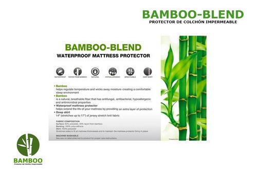 Mattress Cover Matrimonial Size Bamboo Prem Anti-acaros