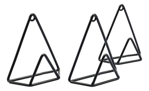 Set Percheros De Pared Triangulares Negros Elegantes Retro Negro