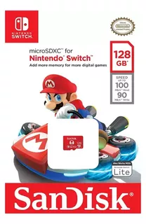 Memoria Micro Sd Nintendo Switch Sandisk 128 Gb Super Mario