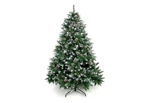 Arbol De Navidad Aleman Premium Semi Nevado C /piñas 1.5 Mts