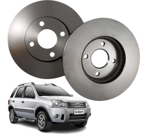 Par Disco De Freio Ventilado Dianteiro Ecosport 2003 A 2012