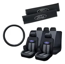 Comprar Funda Ecocuero Gris Y Cubre Cinto Ford + Cubre Volante
