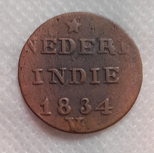 Moneda 1 Centimo Indias Holandesas (sumatra), Año 1834, E6