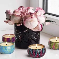 Comprar Velas Aromáticas Set 4 Piezas Cera De Soja, Diseño A Elegir