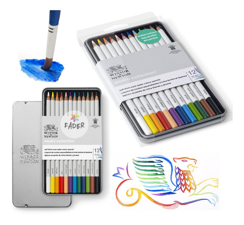 Lapices Acuarelables Winsor & Newton X 12 Col Barrio Norte