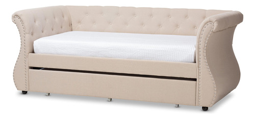 Baxton Studio Sofa Cama Charise Con Nido, Beige