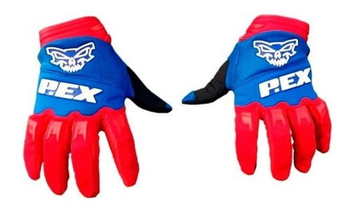 Guantes Motocross Enduro Pex Azul/rojo Mx  Solo Fas Motos