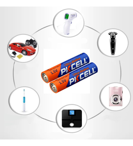 Paquete Con 40 Pilas Aaa Alcalinas Pkcell Larga Duración 1.5V