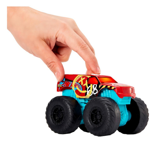 Vehículo Hot Wheels Monster Trucks Luces Y Sonido Demo Derby Color Multicolor