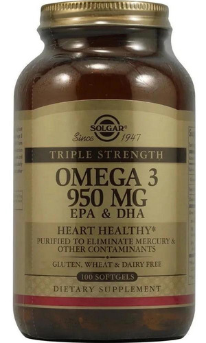 Solgar Omega-3 Epa & Dha 950mg Com 100 Softgels