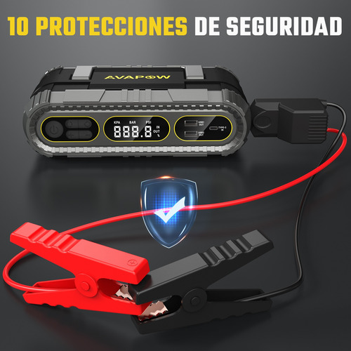 Arrancador De Coche Portátil 4 En 1 Arrancador Multifunción