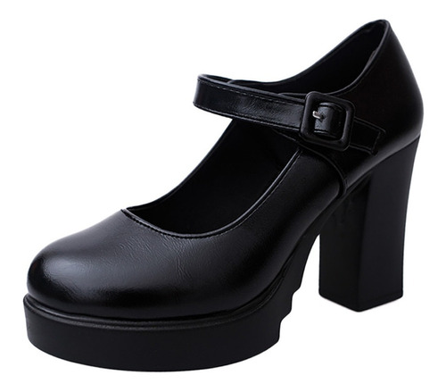 Zapatos De Tacón Alto Para Mujer, Tacón Grueso, Plataforma,