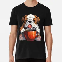 Comprar Remera Cachorro De Bulldog Inglés Con Té Algodon Premium