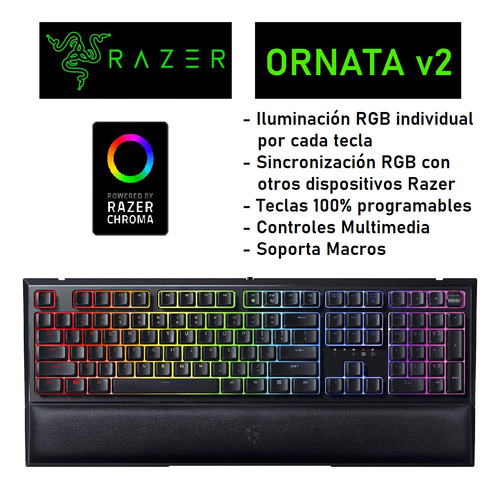 Teclado Gaming Rgb Razer Ornata V2