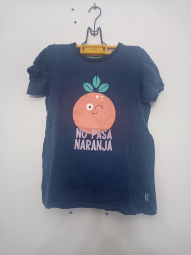 Remera No Pasa Naranja Owoko Talle 9 (cu5)